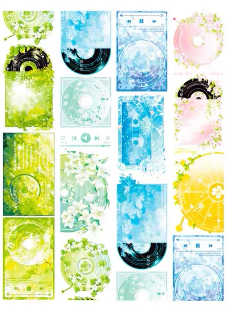 【8464】海外　マステ　5m巻売り　貝殻光マスキングテープ　CD