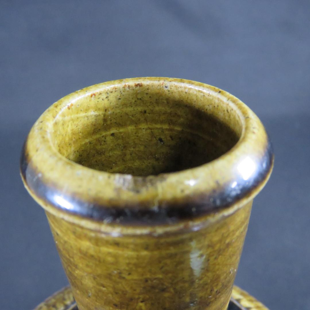 古相馬 上野目 飴釉 飛鉋 壺 徳利 花器 民藝 時代物 窯傷 美品