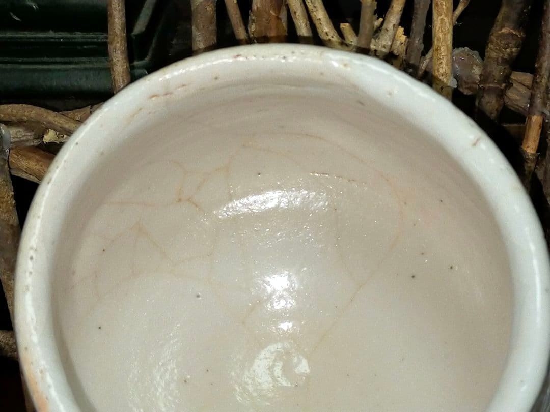 ♥美濃焼♥　志野　茶碗　③　在銘　茶道具　骨董　古玩