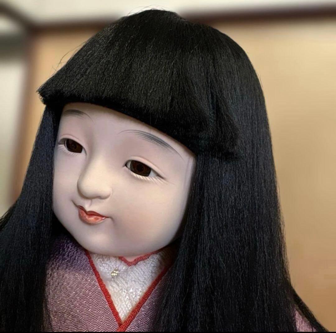 伝統的な市松人形 舞妓市松人形ガラスケース入り　希少