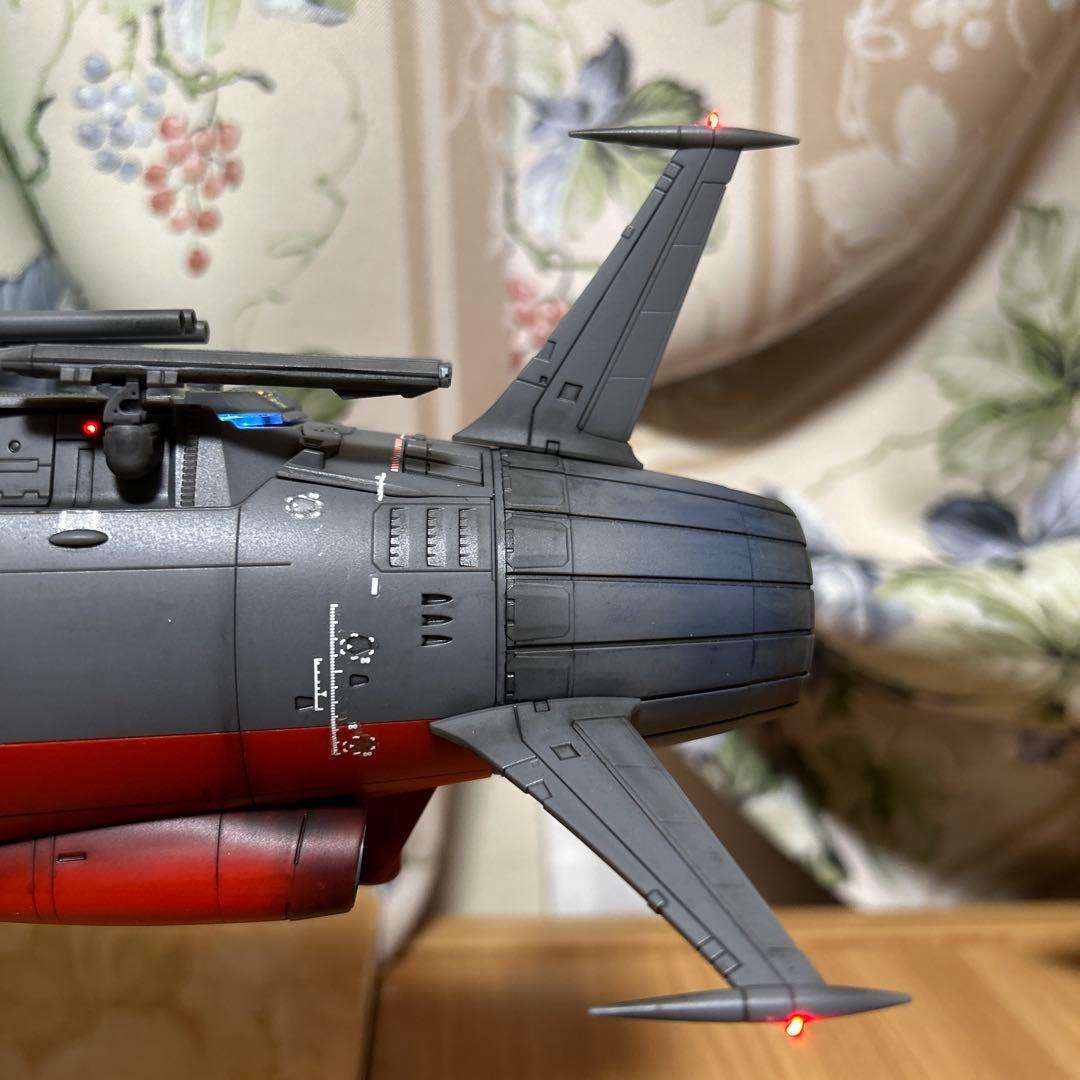 宇宙戦艦ヤマト　1/500フル電飾、墨入れ、つや消し塗装、完成品