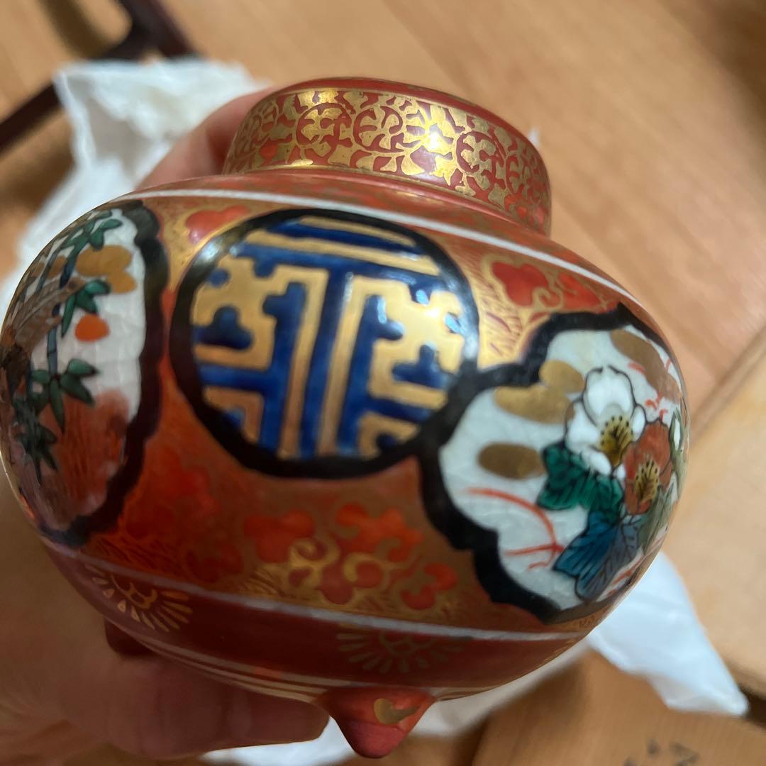 香炉　九谷焼　九谷庄三　茶道具 表千家裏千家　和風小物和風インテリア香道茶事