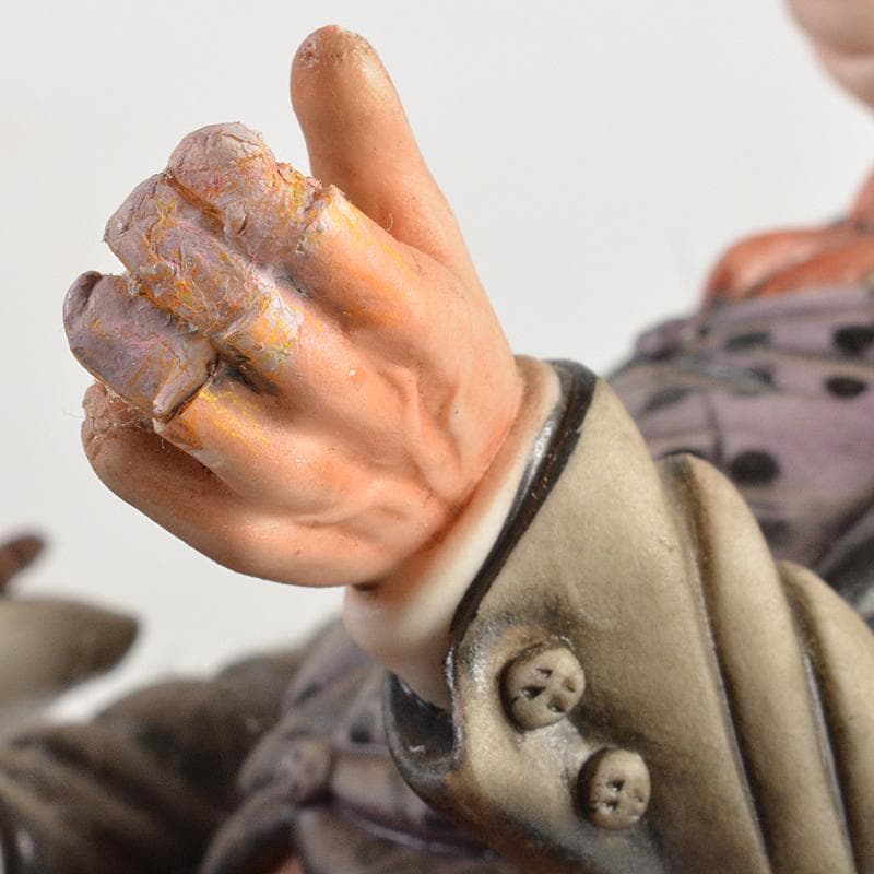 イタリア製　カポディモンテ　フィギュリン　陶人形　置物　証明書付　M　R7064