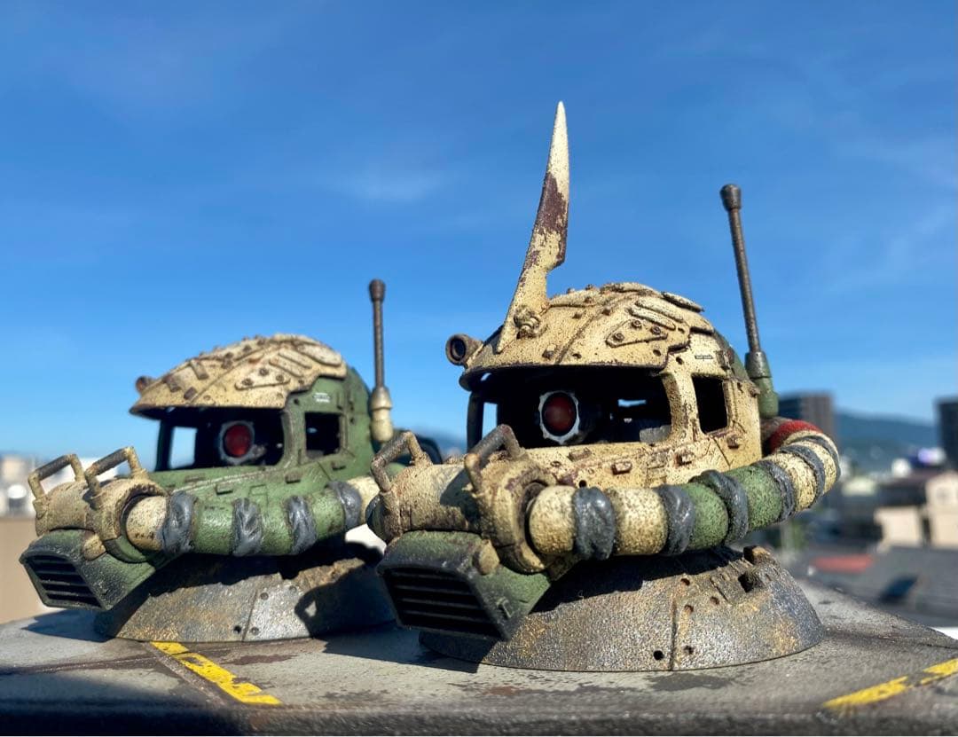 EXCEED MODEL ザクヘッド② 指揮官機　現地改修　塗装完成品