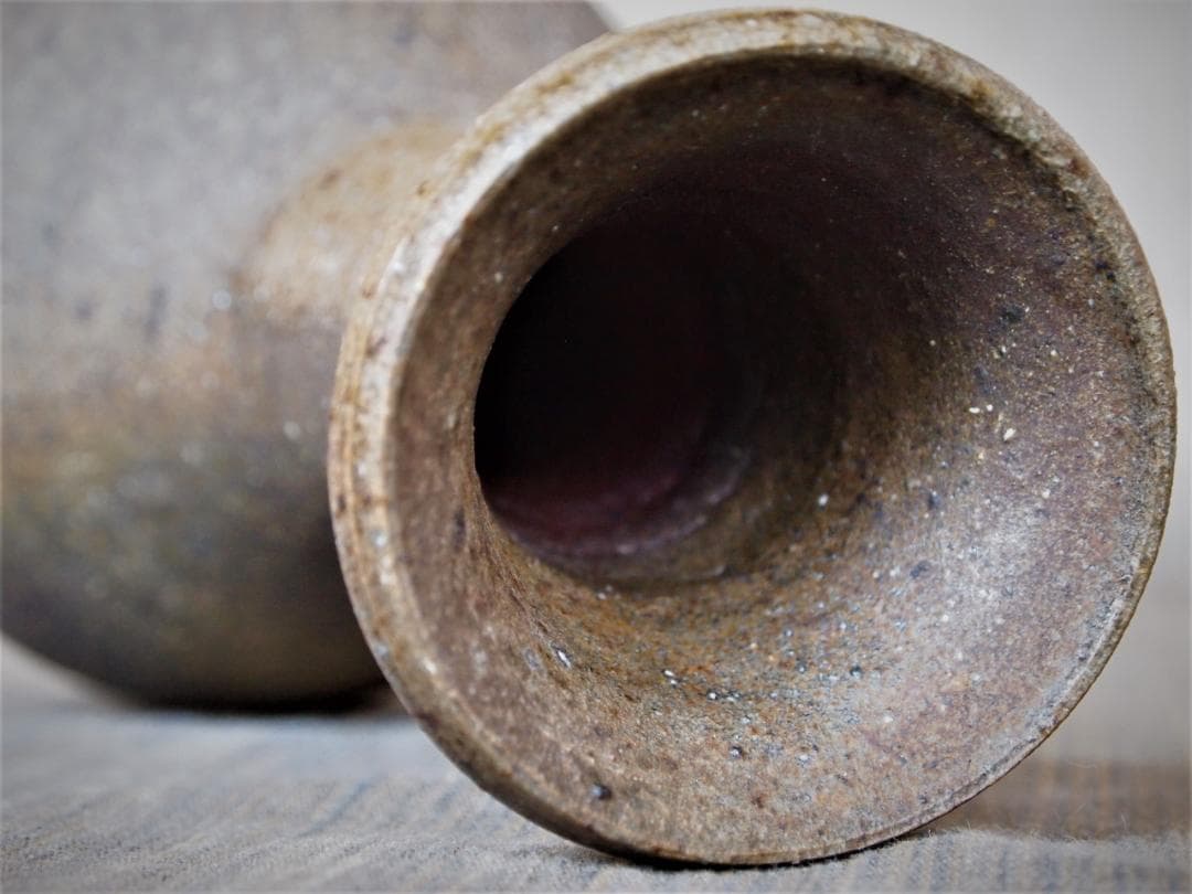 希少作★中里隆【師：小山富士夫＆中里太郎右衛門】★種子島花入★共箱