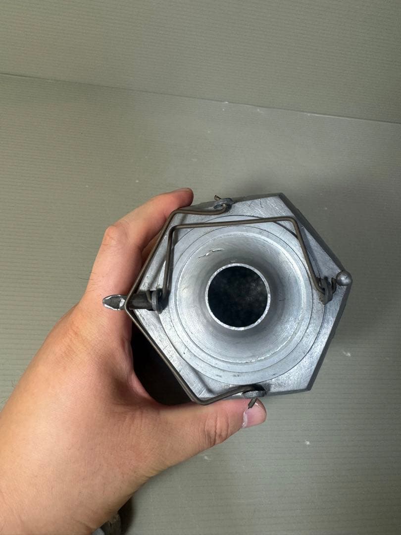 2396  中国酒器　六角チロリ　錫製  骨董品