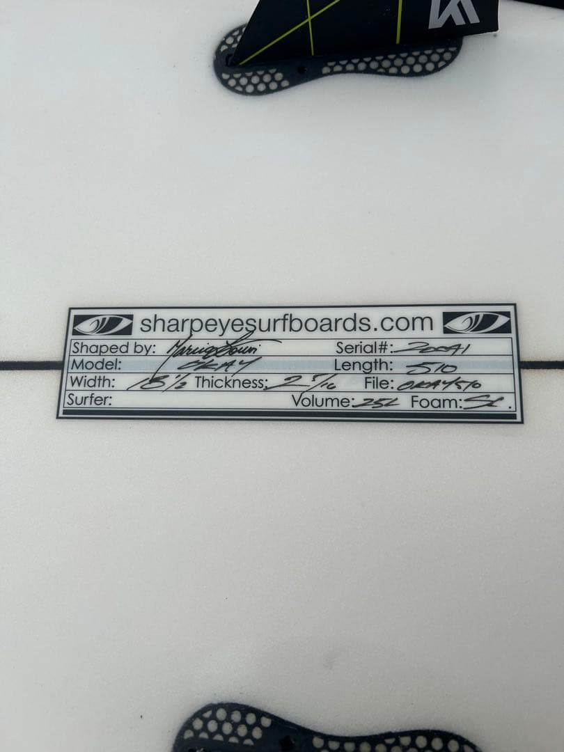 sharpeye シャープアイ　OKAY サーフボード　5'10