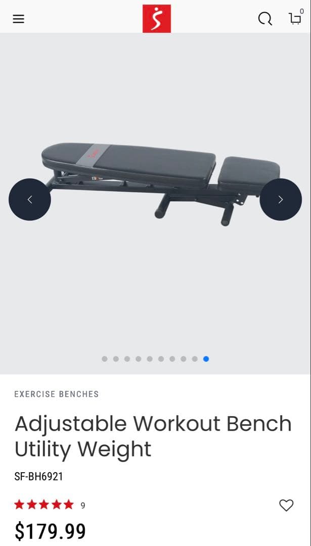 Sunny トレーニングベンチ 6段階調整 フィットネス　ヘルス　筋トレ