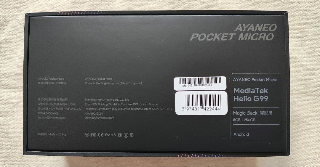 その他 AYANEO Pocket Micro 8GB/256GB