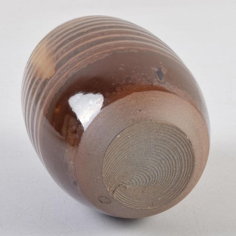 茶道具　高取焼　十三代高取八仙作　肩衝茶入　仕覆付　共箱　V　9139