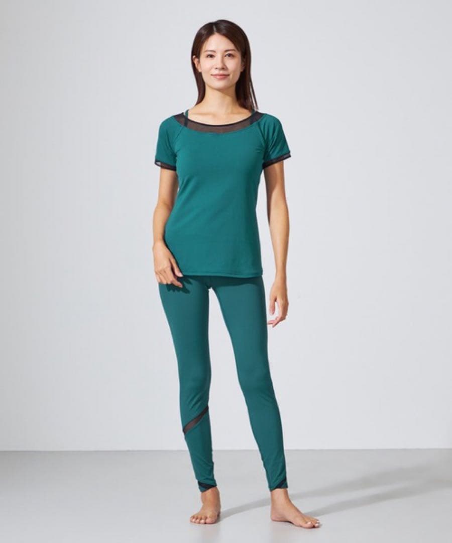 チャコット ホットヨガメッシュコンビトップ