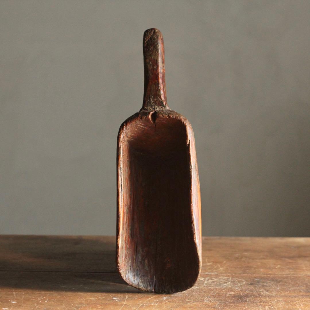 古い 穀物掬い 古道具 アンティーク オブジェ 民芸 検）李朝 東南アジア 西洋