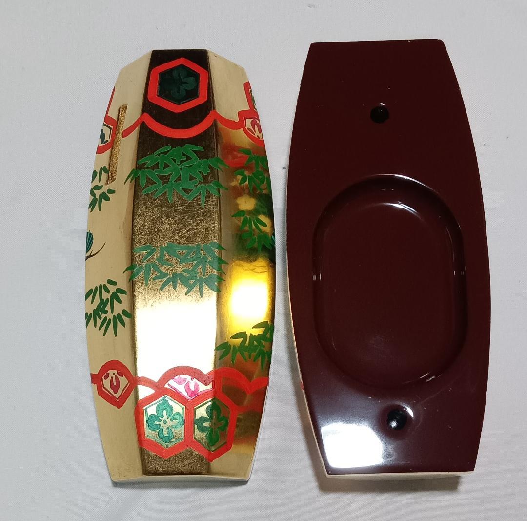 茶道具　加賀蒔絵師　中村湖彩作　本金箔張　ぶりぶり香合　未使用超美品！！