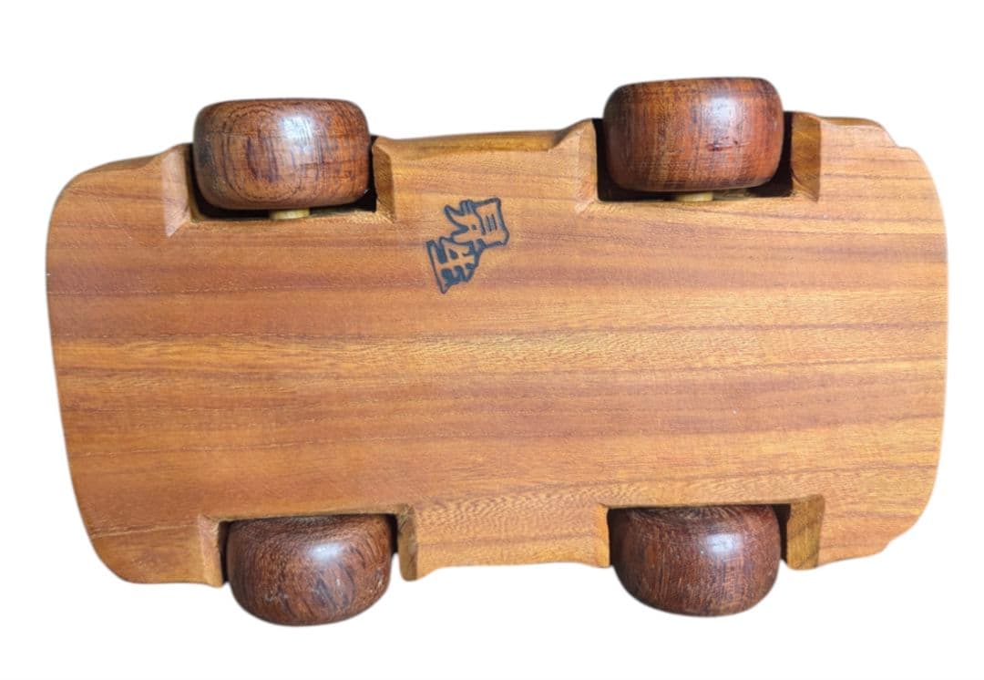 展示品 木村昇生 欅紫 檀 ケヤキ 木彫り クラシックカー 希少