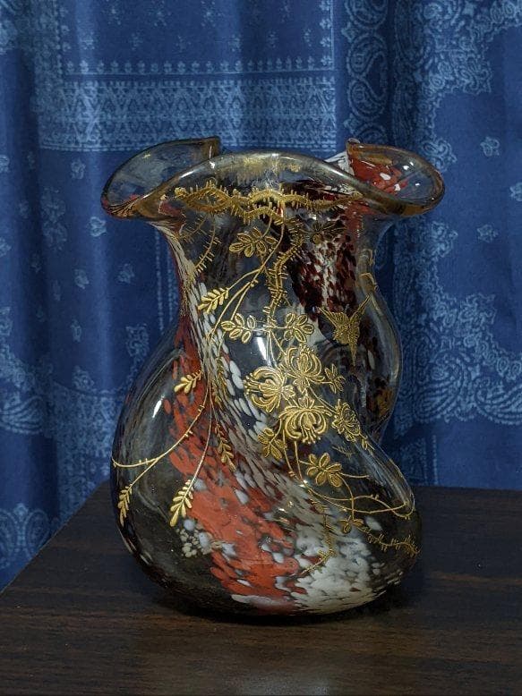 ◆超希少◆ジャポニズム蒔絵状金盛上花瓶★アーネスト・リビュール&ユージン・ルソー