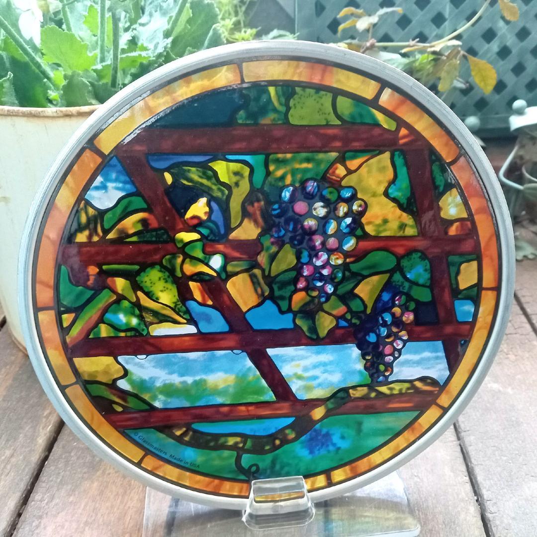 ルイスCティファニー ステンドグラス ぶどう蔓 円型 グラスマスターズ社