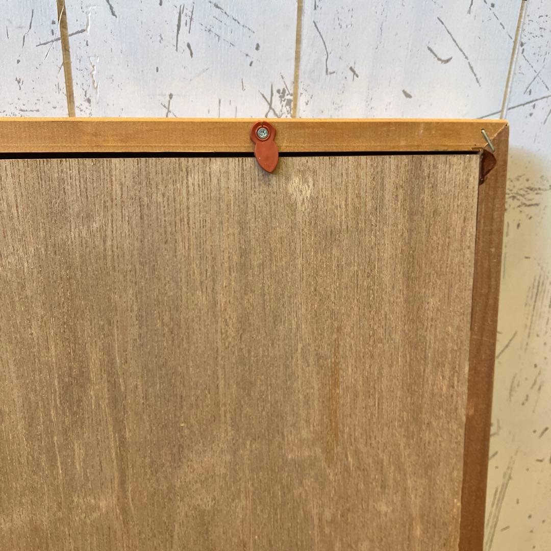 昭和レトロ 木製フレーム 赤富士 富士山 日本画 油絵 アート インテリア