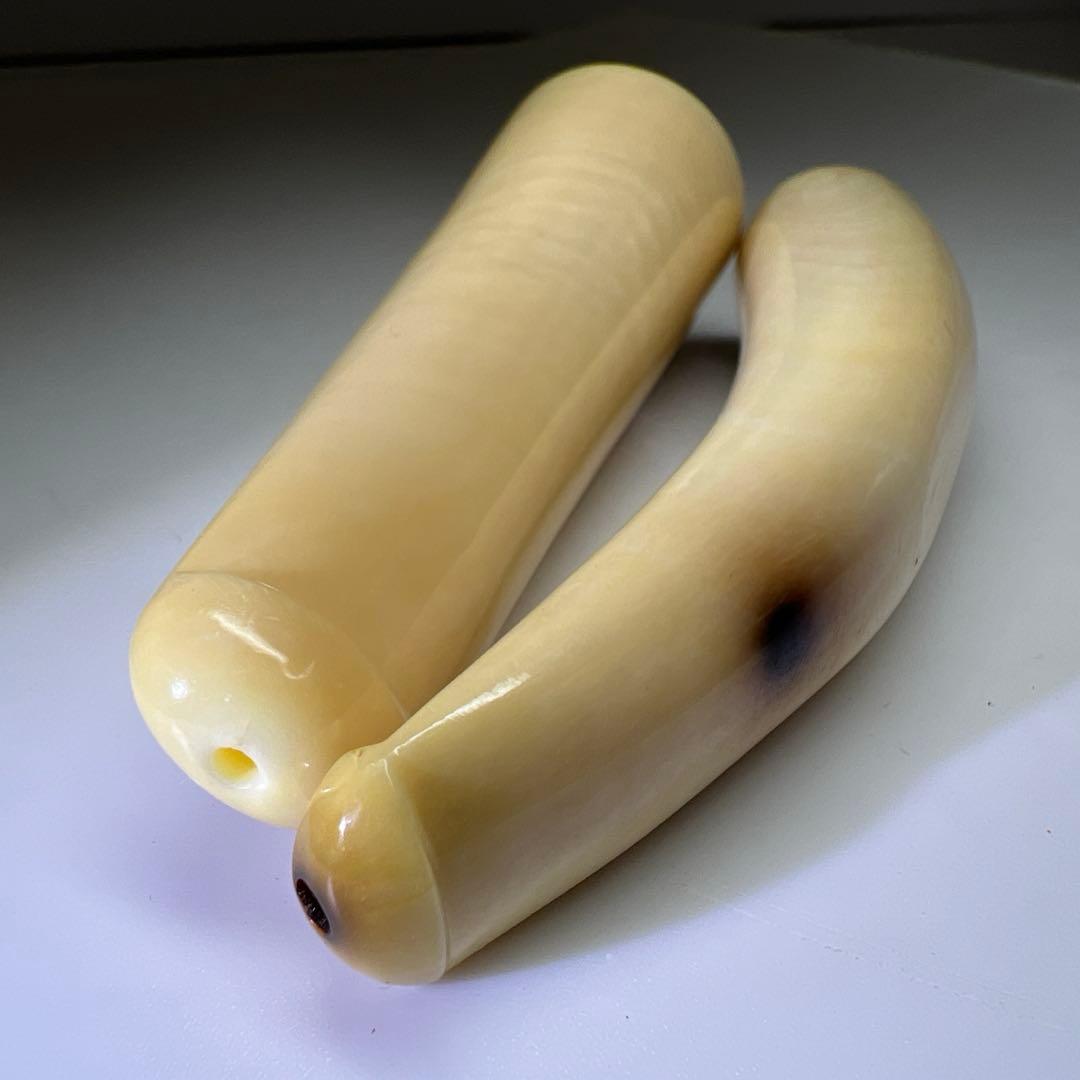 本抹香鯨　パイプ2本　98g/9・8.5㎝　東Y8-0123☆2F