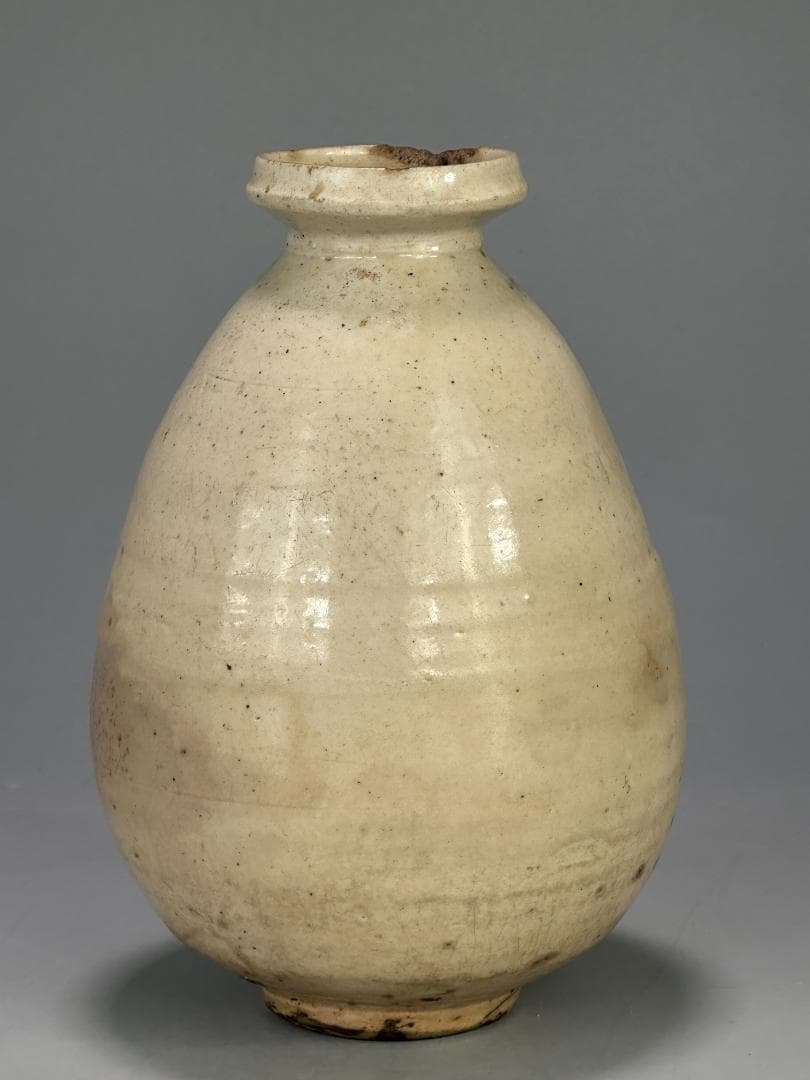 朝鮮古美術　18世紀頃　李朝時代　李朝　白磁　徳利　白磁壺　酒壺　韓国美術古陶磁