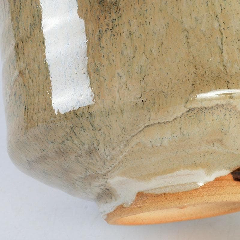 茶道具　京焼　秋峰窯　中村良二作　窯変紅葉絵　茶碗　共布共箱　V　9755