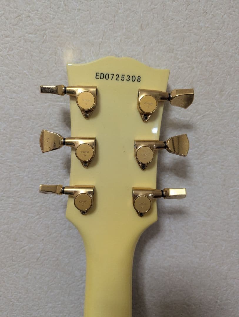 イエロー エドワーズ レスポールスタイル エレキギター ギターケース付き