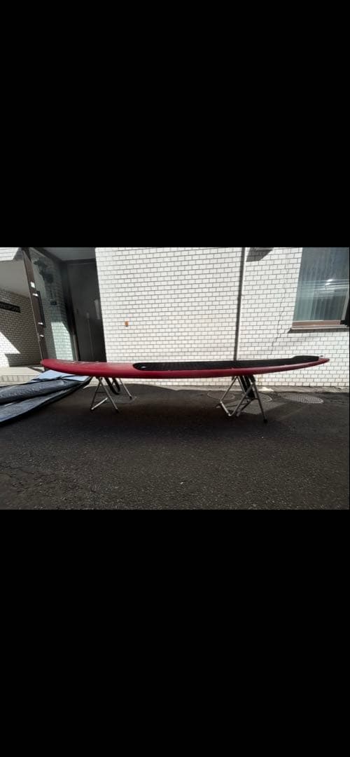 404 EMPIRE SUPサーフボード 9'0\" 赤色 フィン、パドル付き