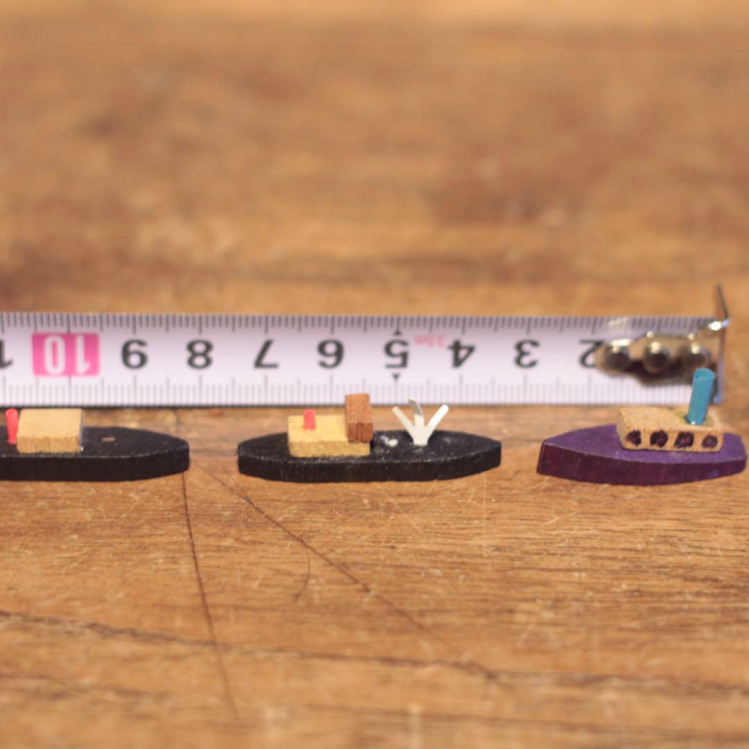 昭和 グリコ おまけ 木製 船 3個セット アンティーク 古道具