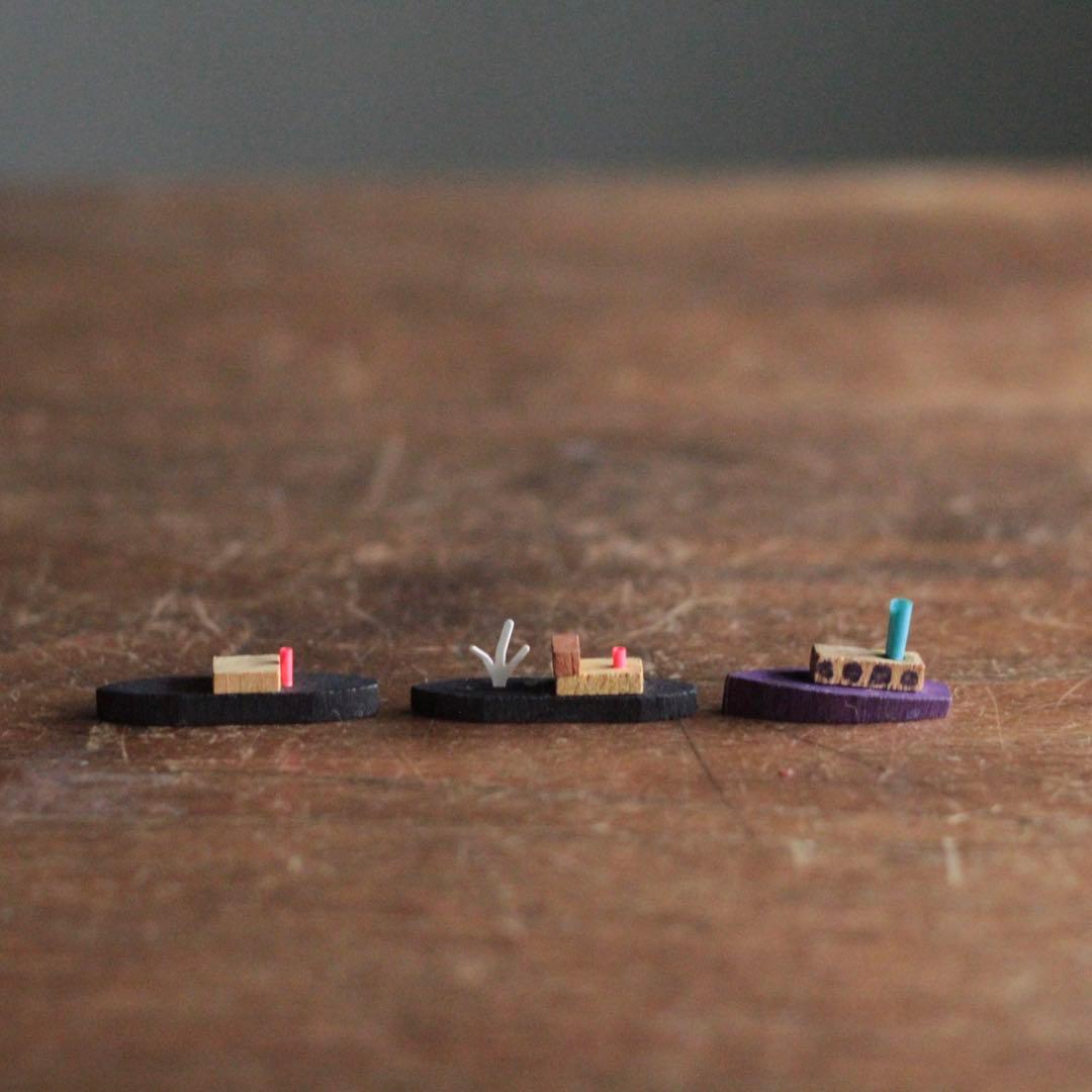 昭和 グリコ おまけ 木製 船 3個セット アンティーク 古道具