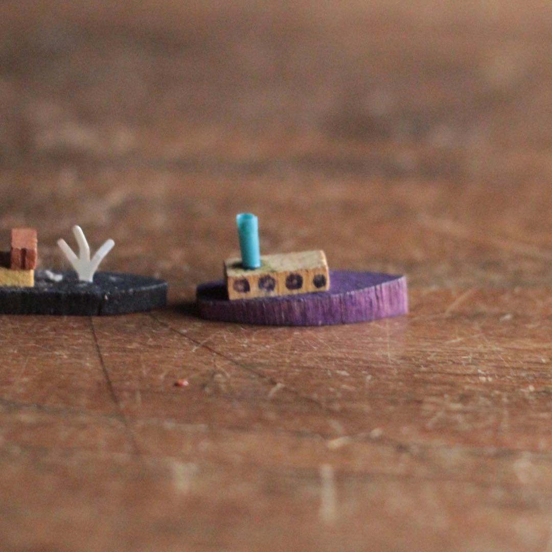 昭和 グリコ おまけ 木製 船 3個セット アンティーク 古道具