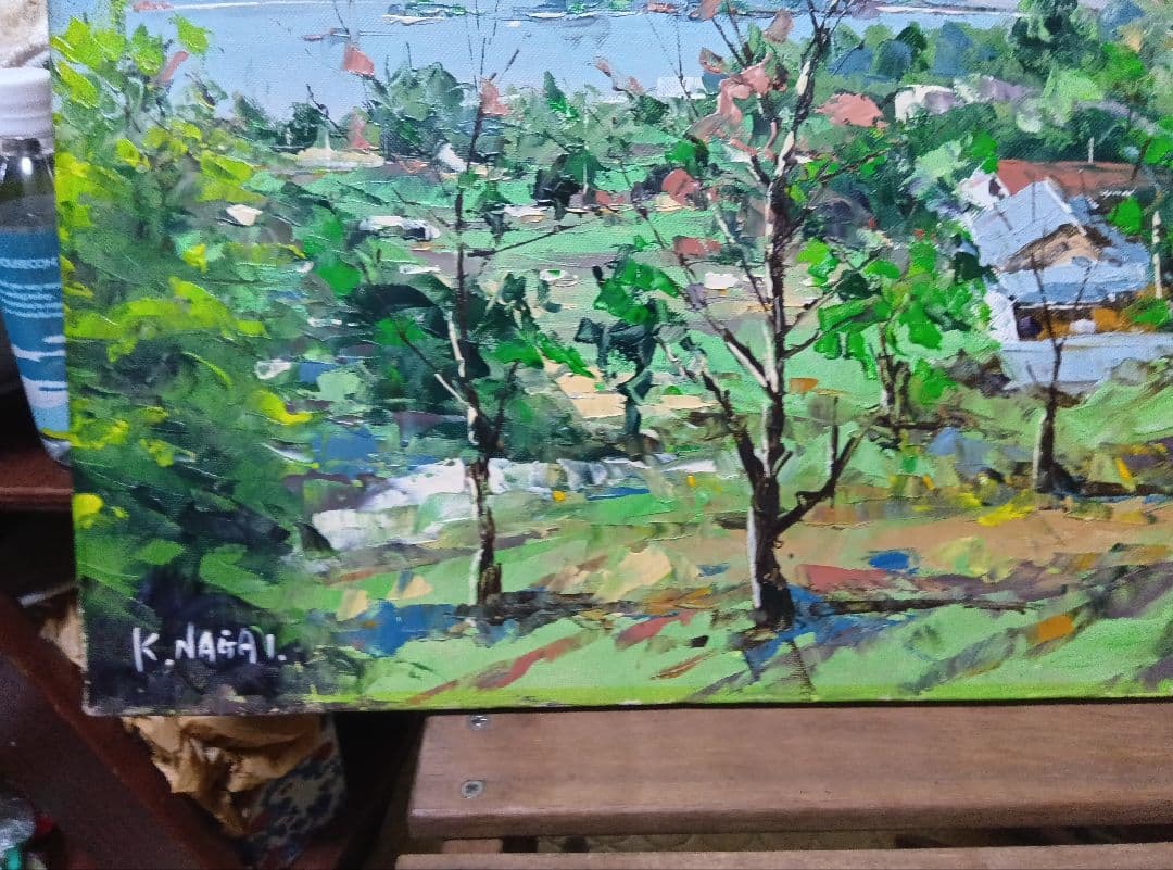 永井潔の油彩F10号秀作です