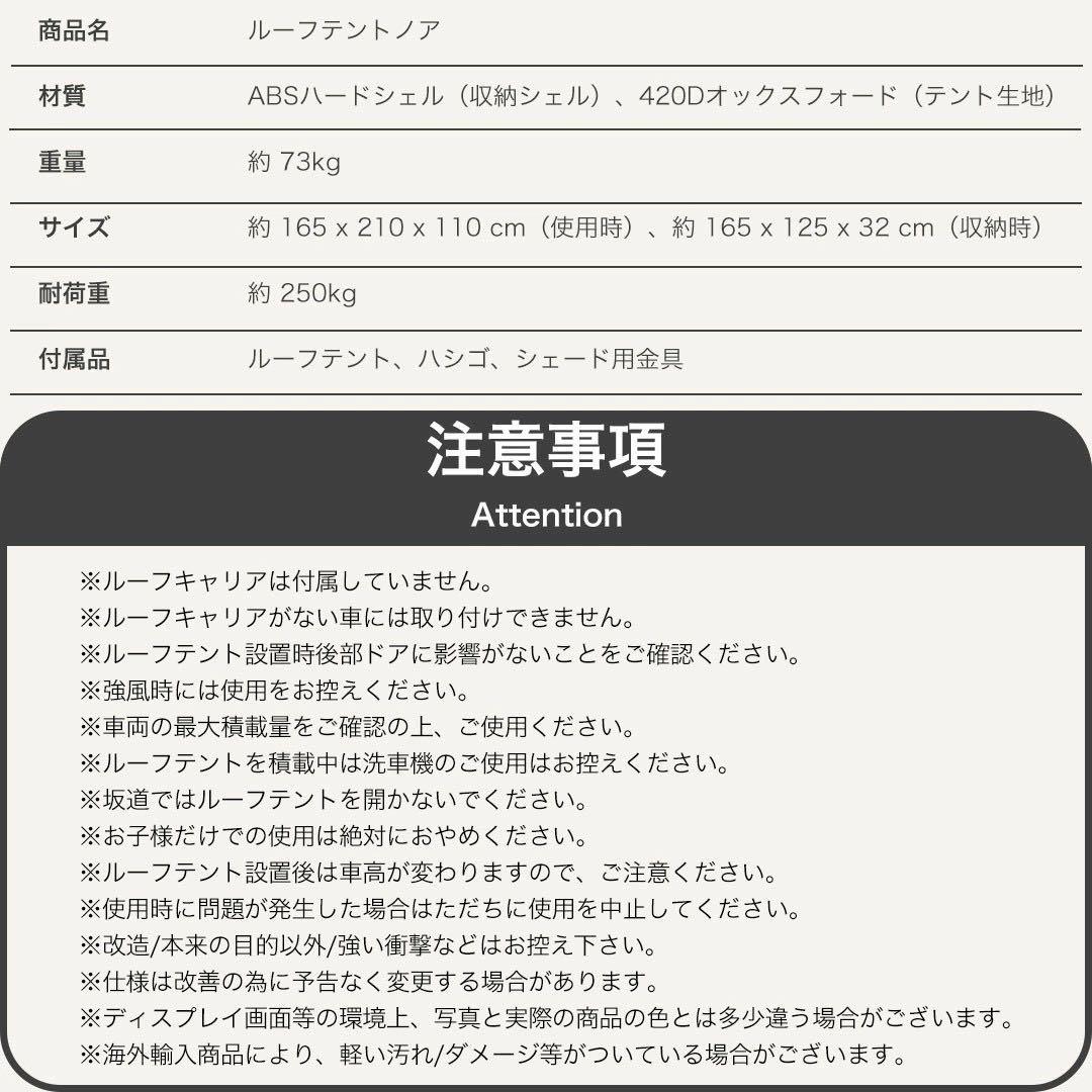 新品未使用品 SHINOBI ルーフテント ハシゴ付 テント キャンプ BBQ