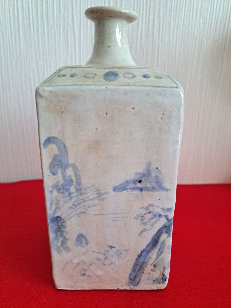 古伊万里 青花 李朝 徳利 花入 古美術 骨董