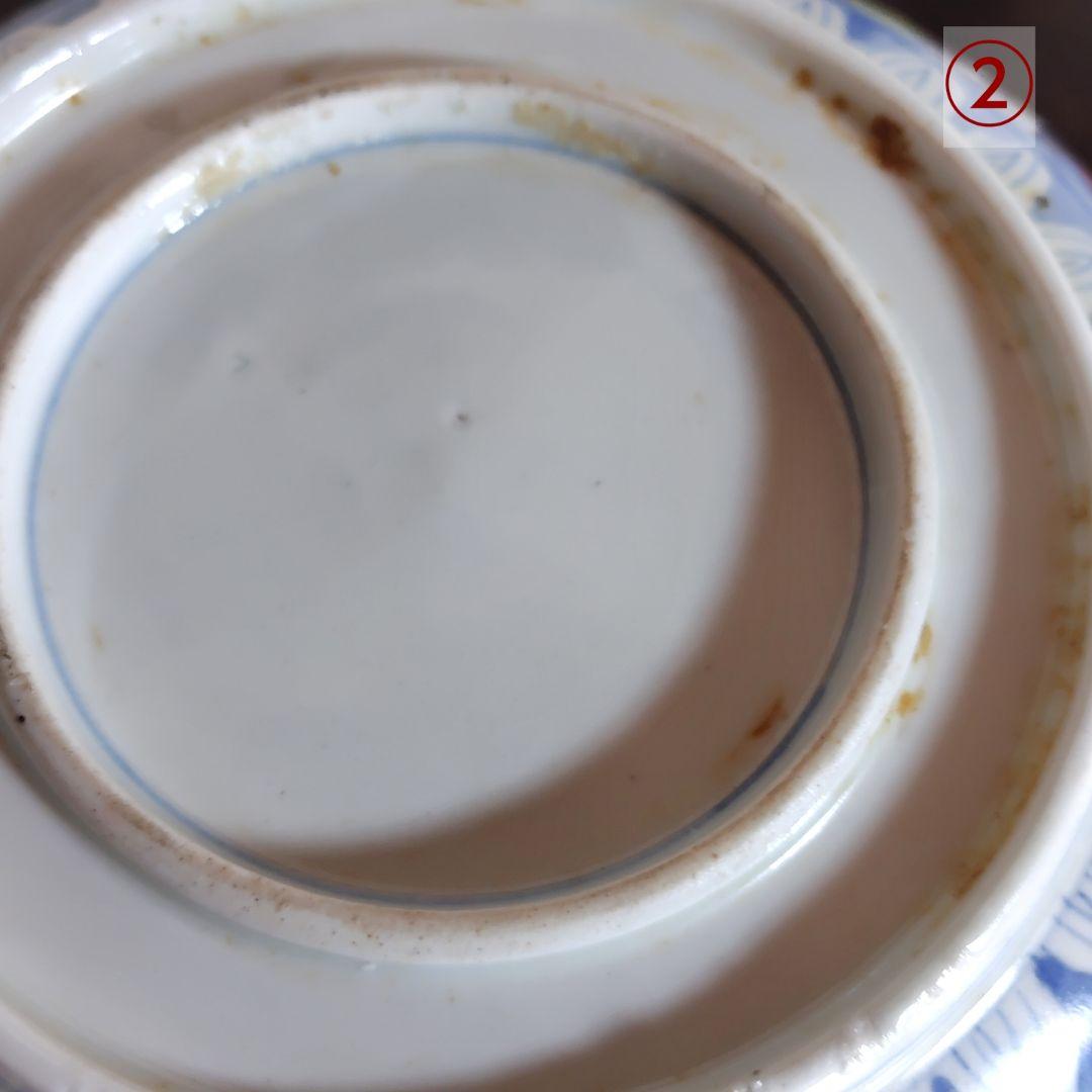 伊万里 錦絵鉢 2枚セット 鳳凰 花 レトロ アンティーク 金彩 冬 春