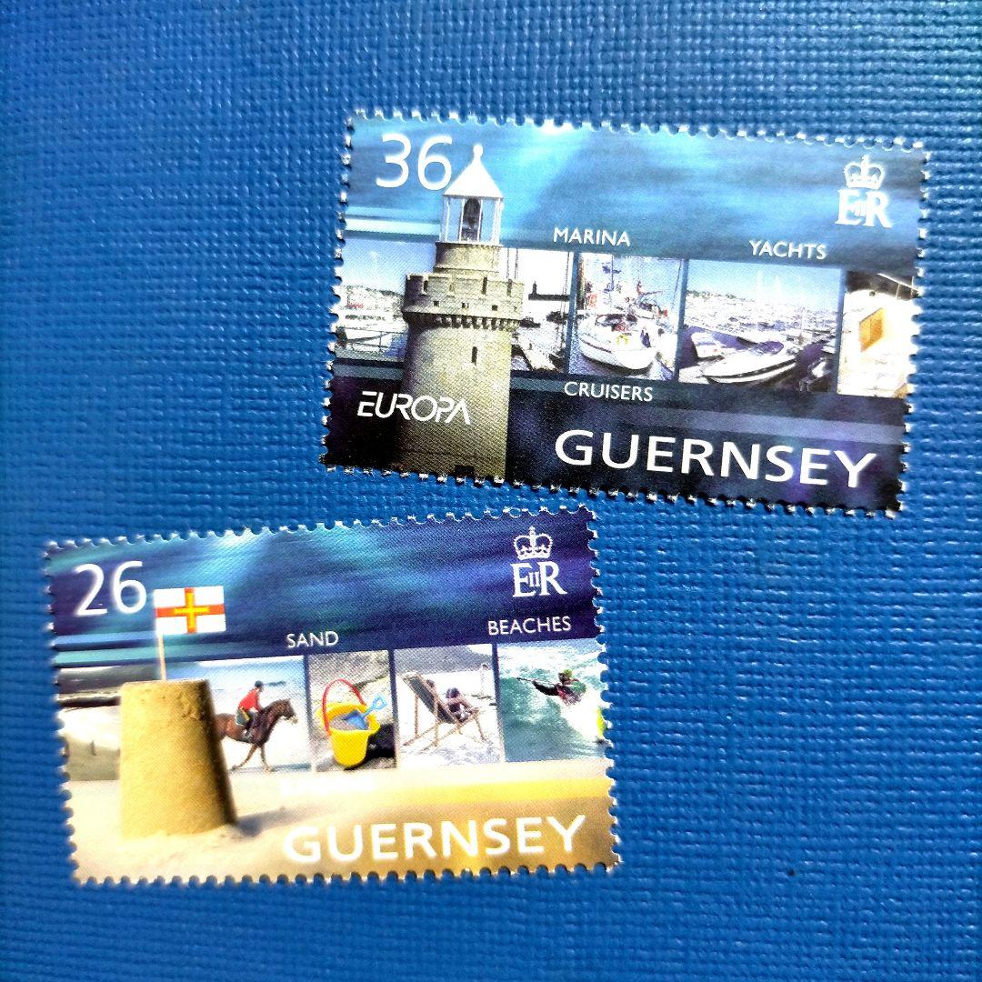 2978 外国切手 ガーンジー島切手 2004年 祝日 経路標識 ワイングラス等