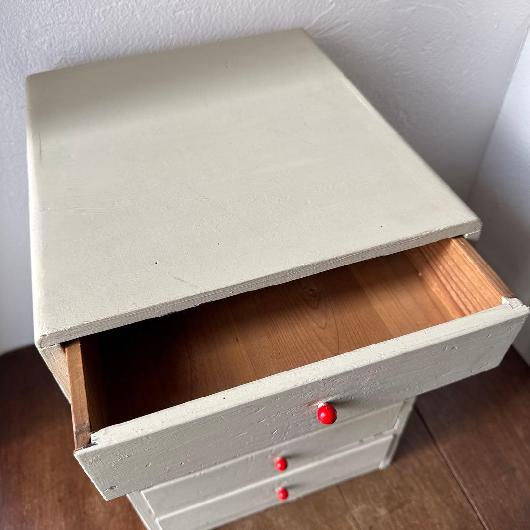 古道具　5杯の小引き出し　昭和レトロ　木製ドロワー　アンティーク