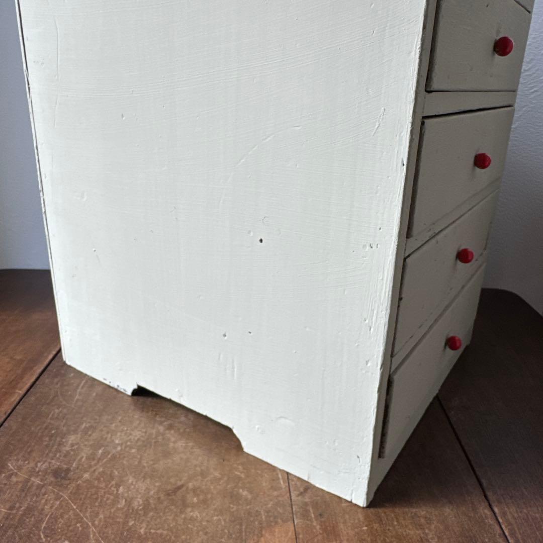 古道具　5杯の小引き出し　昭和レトロ　木製ドロワー　アンティーク