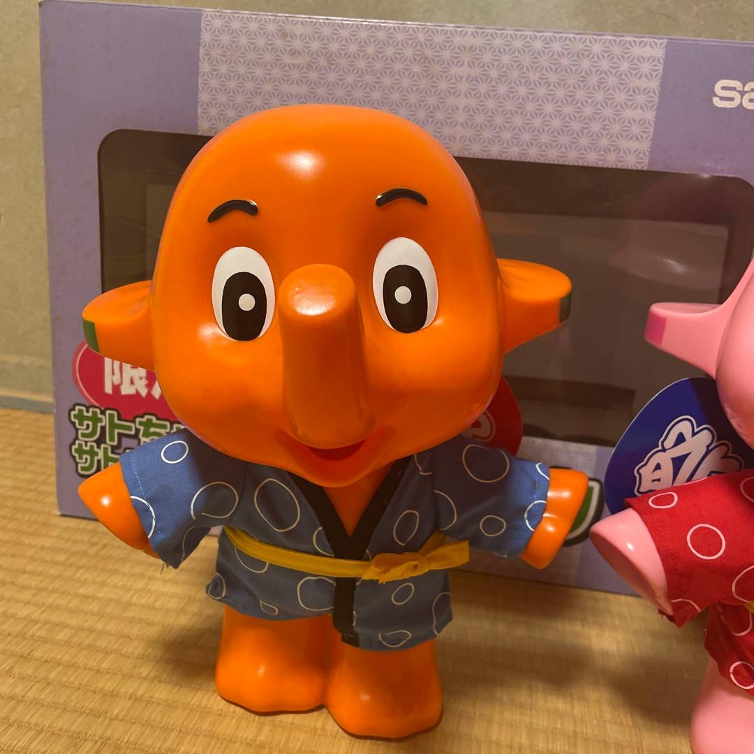 【新品】レア 佐藤製薬 サトちゃん サトコちゃん 特大貯金箱 祭り 限定非売品