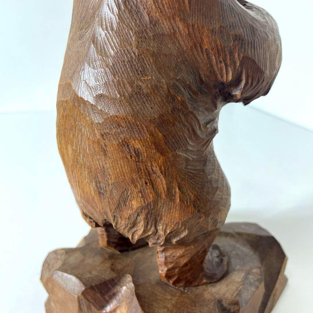 #XG365 アイヌ美術・木彫熊・堀井清司作・一刀彫・民藝・アンティーク・骨董