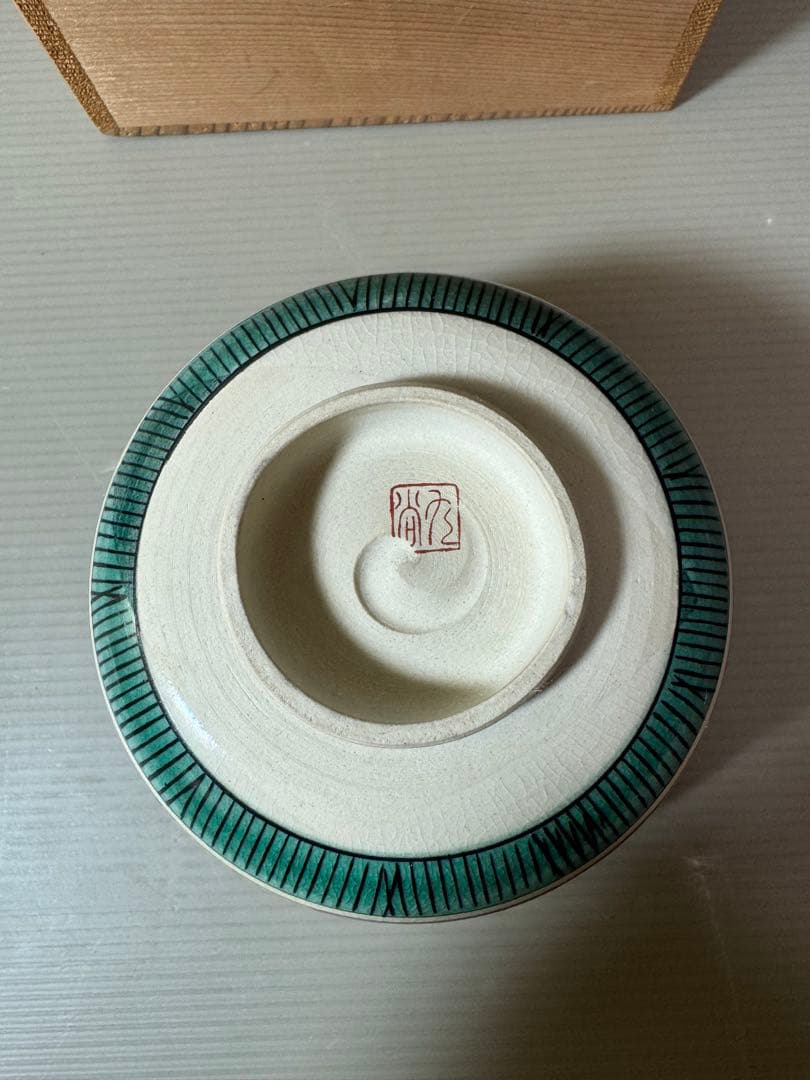 2883 九谷焼　色絵草花　茶碗　未使用