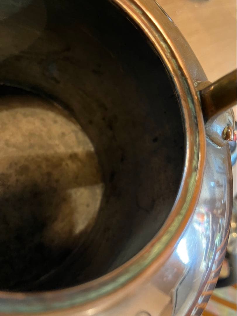 イギリス銅製クラシックティーケトル　アンティーク