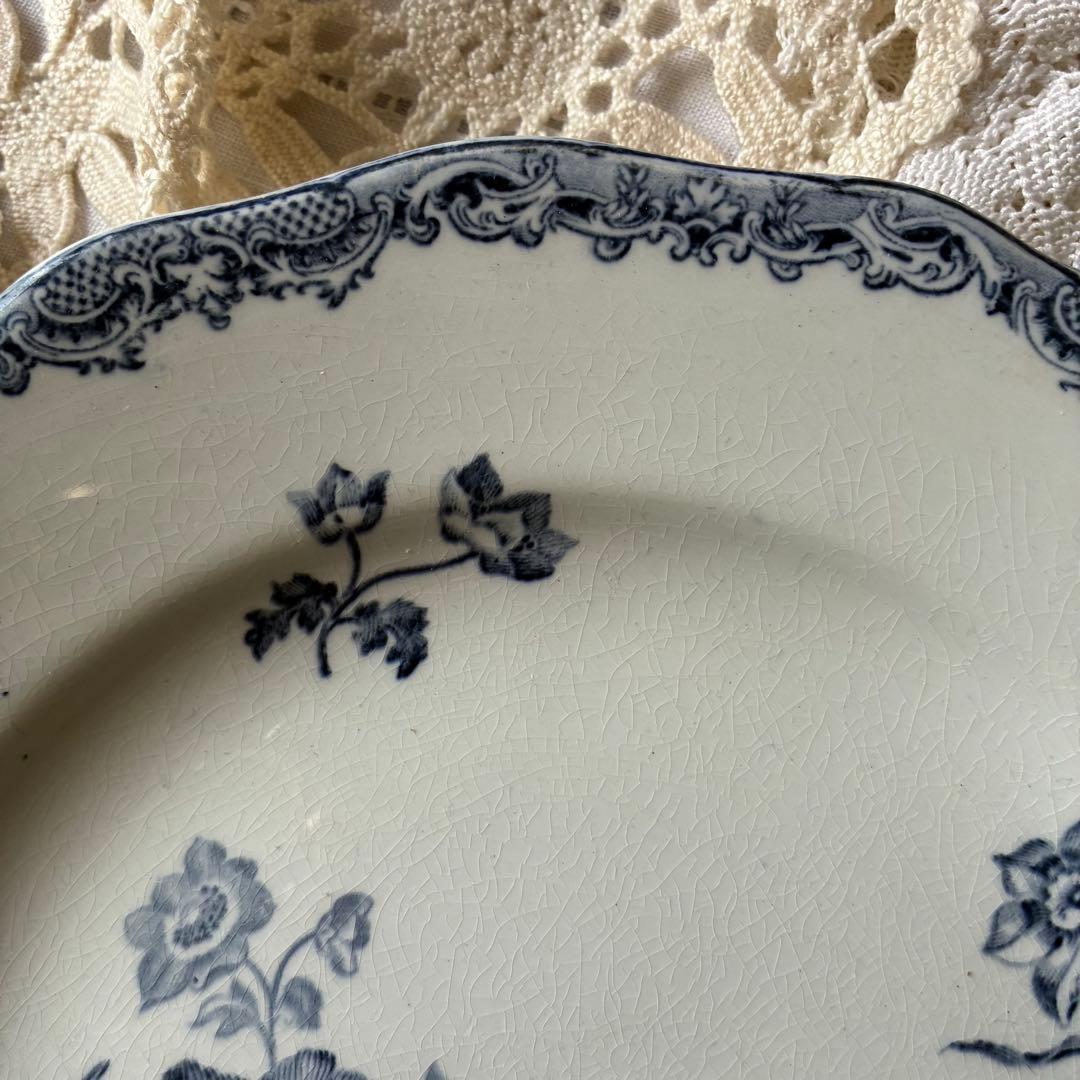 Sarreguemines フランス　アンティーク　プレート fontanges