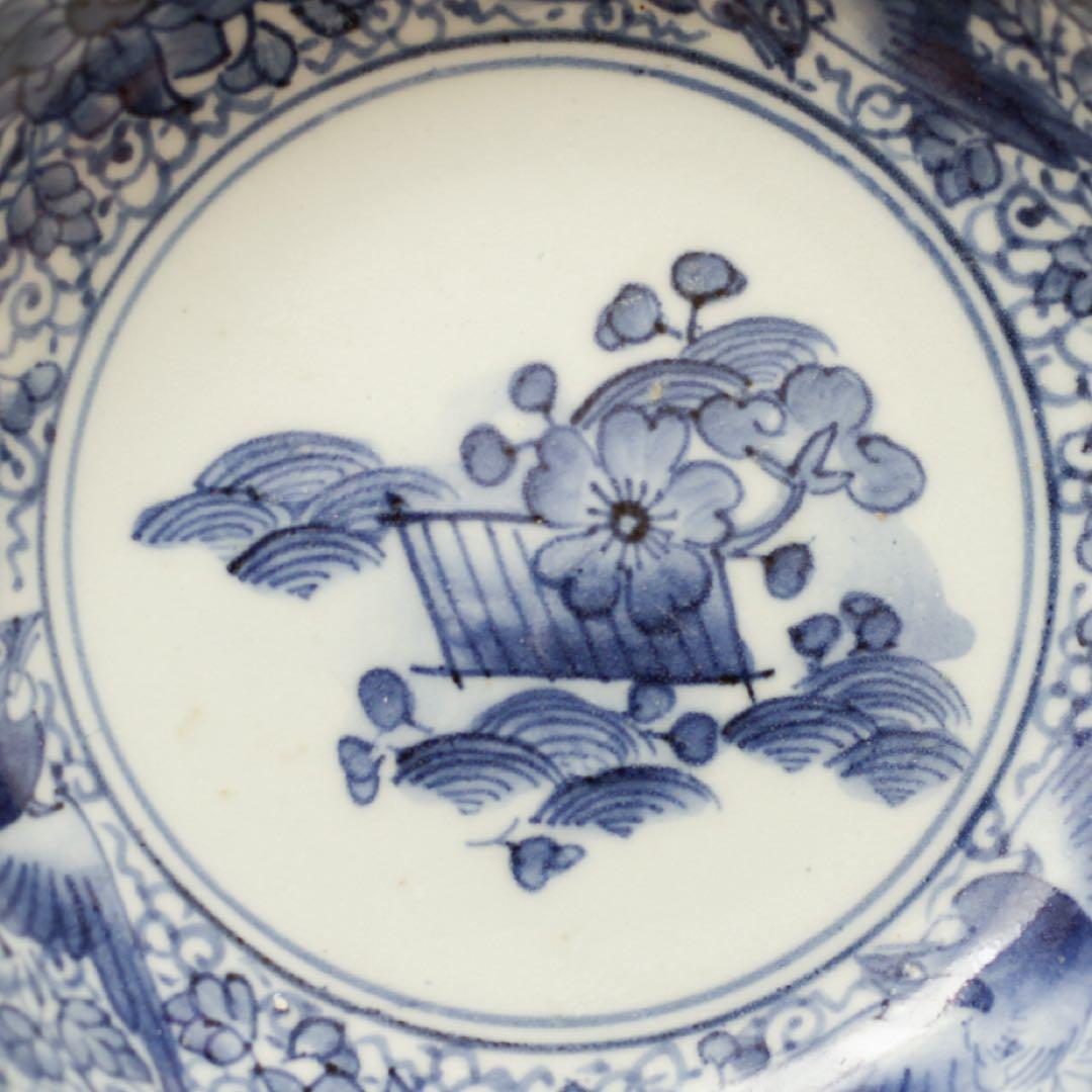 伊万里　古伊万里　江戸　中期　深皿　なます 皿　花唐草　鳳凰