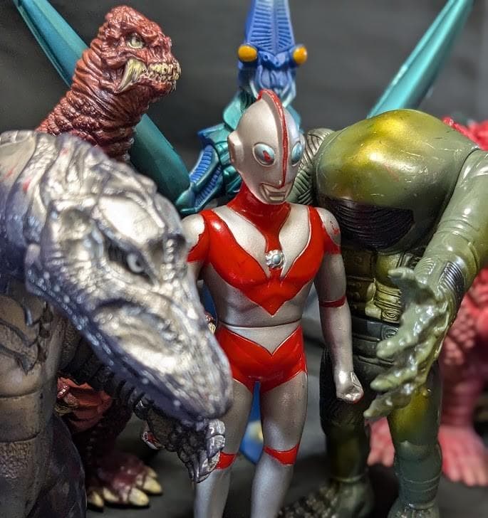 ウルトラマンパワード＆登場怪獣・宇宙人（バンダイ）ソフビフィギュア７体セット