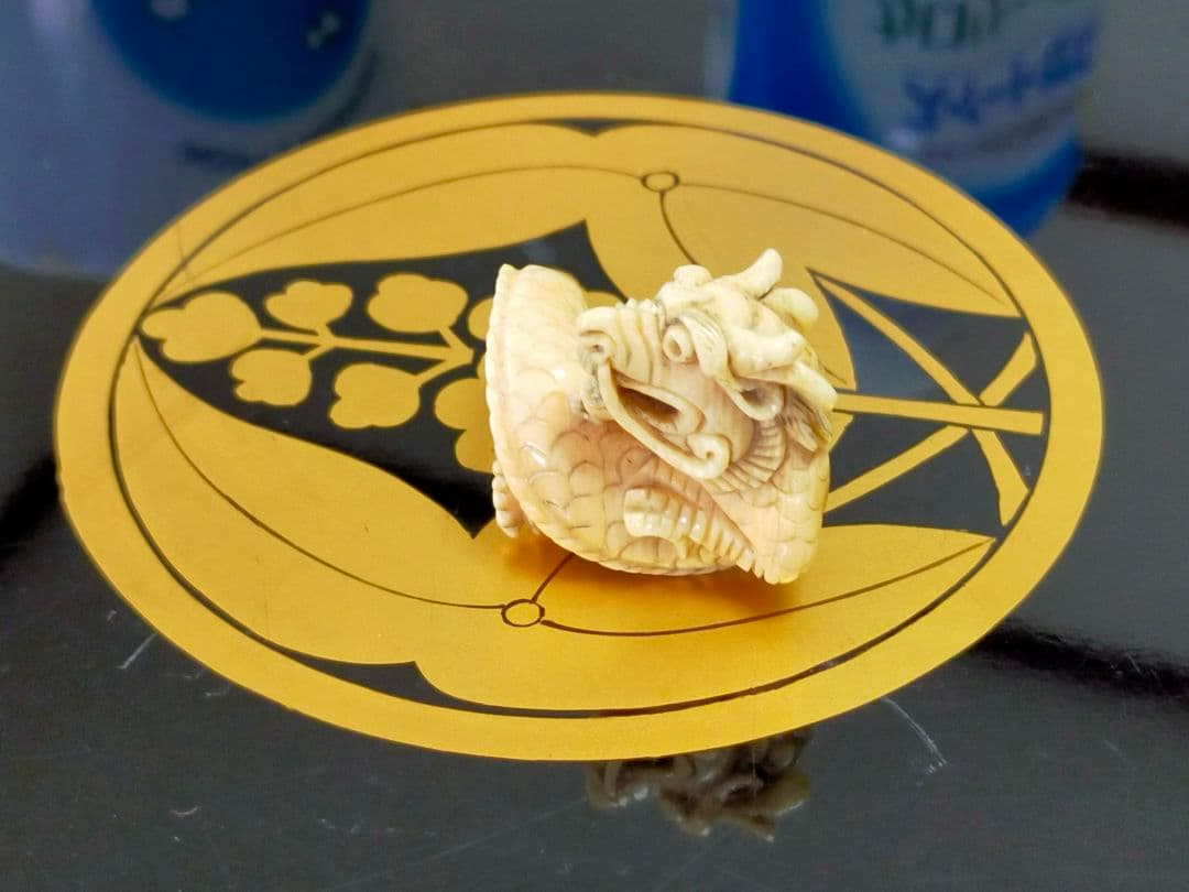 ♥　最高級　根付　竜　龍　ドラゴン　骨董品　アンティーク　レトロ