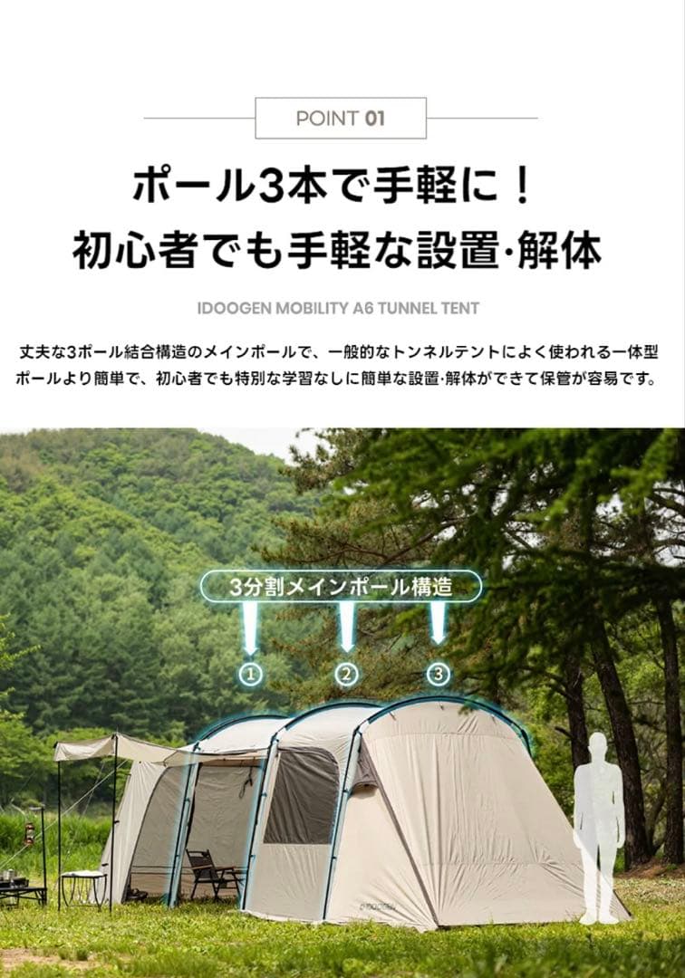 今村IDOOGENモビリティA6 車泊テント ドッキングシェルタインナー付