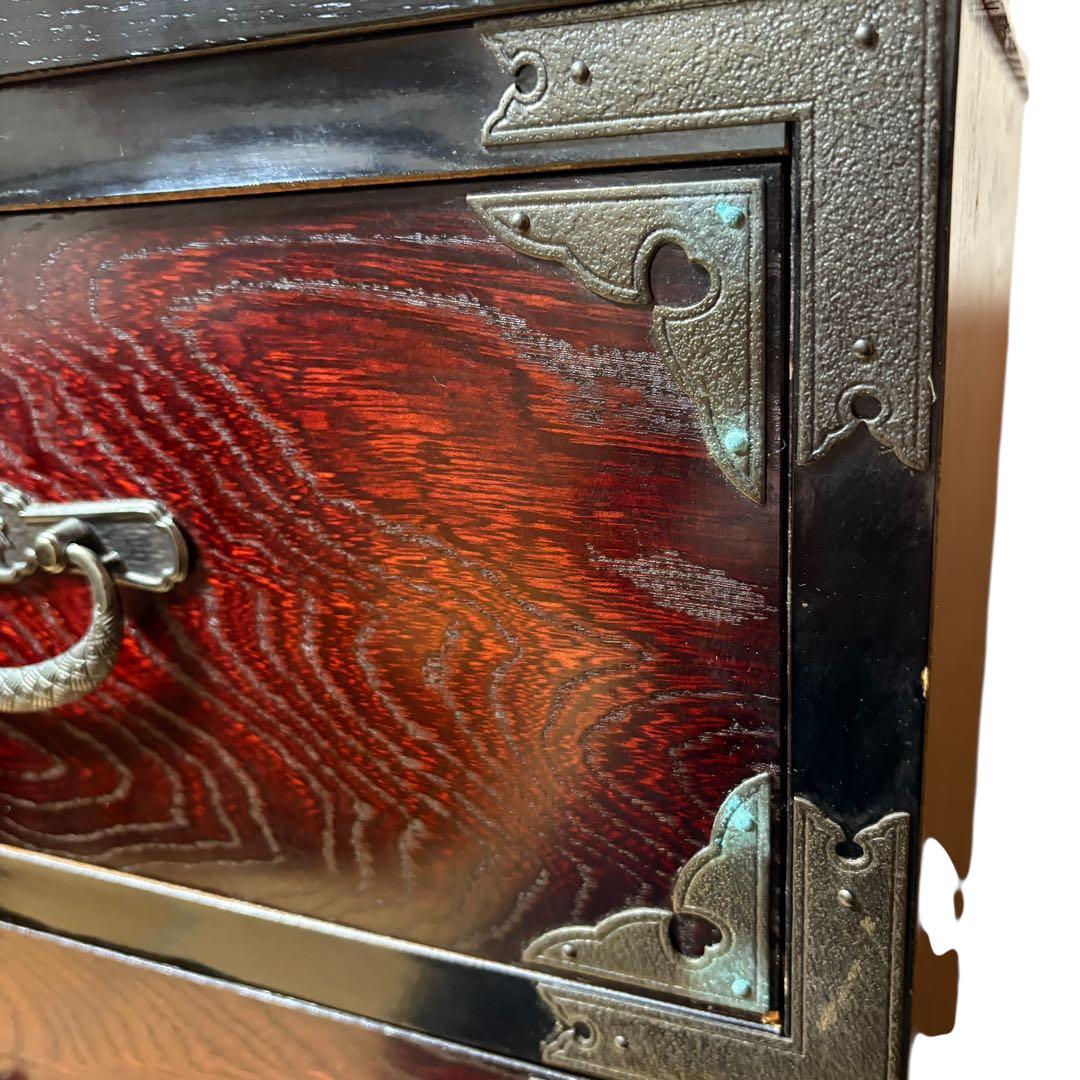 昭和レトロ　和箪笥 時代箪笥 和箪笥　金具付き 木製　民芸家具 アンティーク調