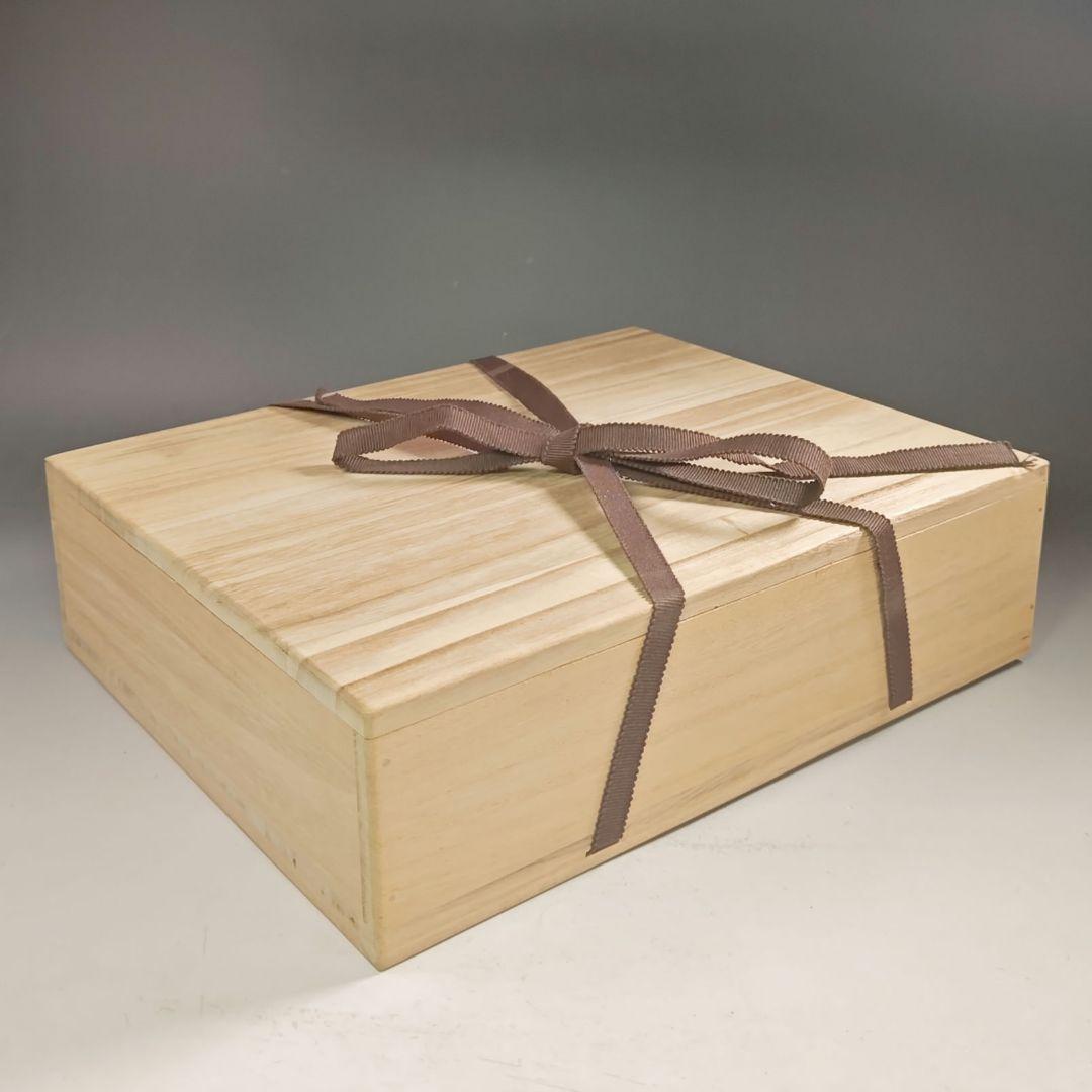 ウ291 煙草盆『木芸家　田中重希』『松行李蓋皿　莨盆　共箱』茶道具