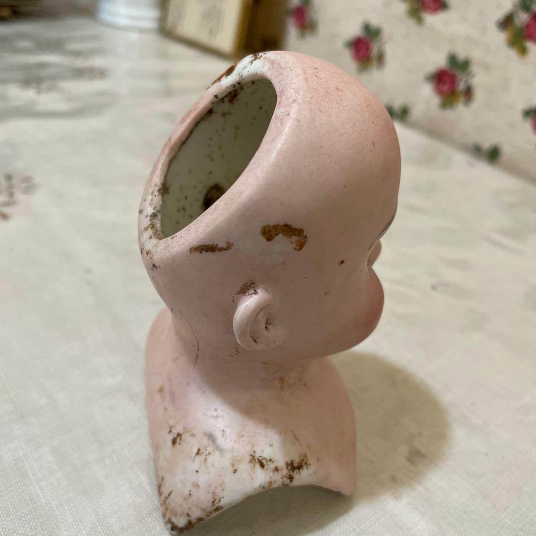 677イギリス買い付ビスクドールヘッド 小型 2個セット、ドイツ