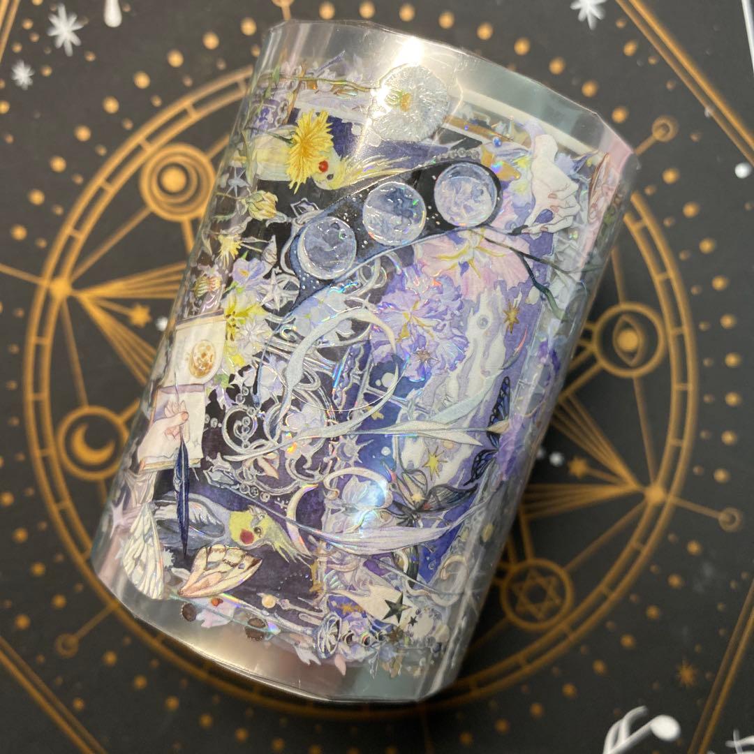 【C1】海外　10m巻　貝殻光マスキングテープ　人物系/背景系/装飾系