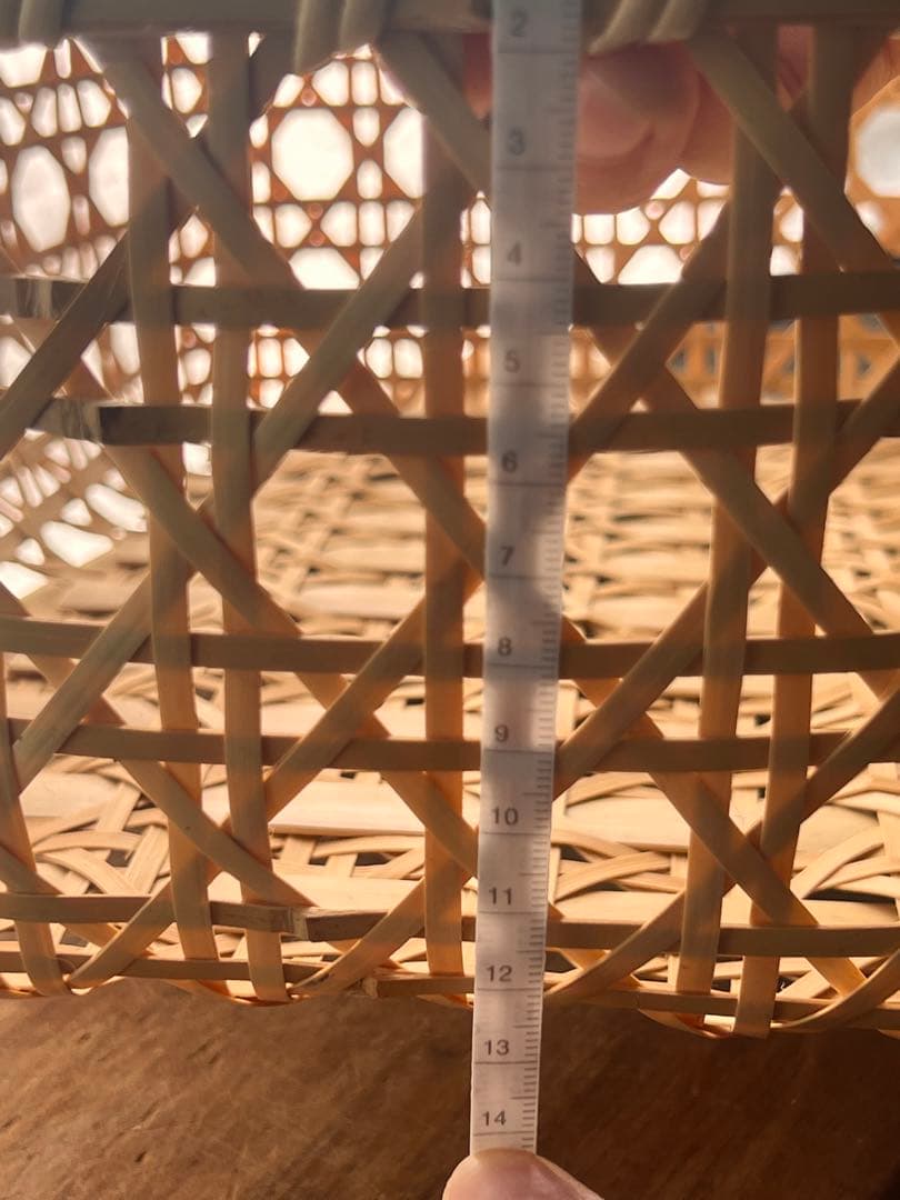 【宮城 山元町職人作】竹編みかご 一点物 未使用新品 手提げ籠 伝統工芸